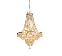 Crystal Chandelier, 40W Flush Mount Ceiling Light, 24×30 Inch Raindrops Crystal Pendant Lighting Fixture Decoration for Bedroom Hallway Living Room Lobby, E12 Base, Gold