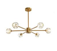 Crystal Chandelier 6 Lights Sputnik Chandelier Brass Pendant Lighting Mid Century Chandelier Ceiling Light for Kitchen Dining Room Living Room-Copper. 6头,Turbo_Loading_Text:Loading Your It's so