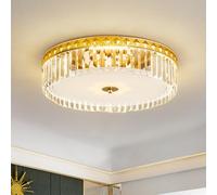 Crystal Chandelier Lamp Nordic Flush Mount Crystal Ceiling Light Fixture Stainless Steel Chandelier for Living Room Dining Room Bedroom Hallway Elegant Design for Modern Homes