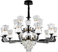 Crystal Chandelier Living Room Lamps Atmospheric Luminous Lamp Arm Hall Lamp,Hanging Lights