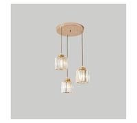 Crystal Chandelier Luxury Clear Hanging Shade Pendant Lamp, E27 Drop Ceiling Light, Kitchen Island Lighting Fixture,Chandeliers