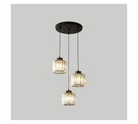 Crystal Chandelier Luxury Clear Hanging Shade Pendant Lamp, E27 Drop Ceiling Light, Kitchen Island Lighting Fixture,Chandeliers