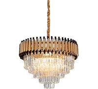 Crystal Chandelier Modern Spectacular E12 Ceiling Light Fixture,Semi Flush Mount Pendant Lighting Large Chandeliers,Simple and Beautiful