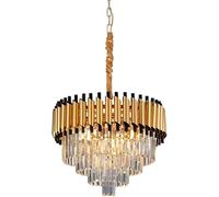 Crystal Chandelier Modern Spectacular E12 Ceiling Light Fixture,Semi Flush Mount Pendant Lighting Large Chandeliers,Simple and Beautiful