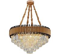 Crystal Chandelier Modern Spectacular E12 Ceiling Light Fixture,Semi Flush Mount Pendant Lighting Large Chandeliers,Simple and Beautiful