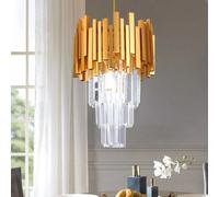 Crystal Chandelier Pendant Light Ceiling Light Gold E27