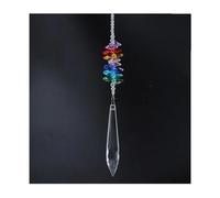 Crystal Chandelier Prism, Sun Catcher, Crystal Rainbow 89mm Icicle Prism Pendant With Octagon Beads Ornaments Home Decor Hanging(Colorful)