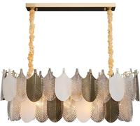 Crystal Chandeliers Chandelier Postmodern Atmosphere Home Decoration Luxury Hanging Lamps HighAEnd Glass Leaf Lamp Compatible with Ceiling (Emitting Cold Light, Lampshade Color : D60cm