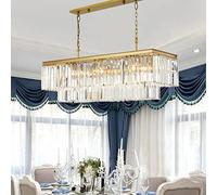 Crystal Chandeliers Compatible with Restaurant/Living Room Bedroom Lighting LED Fixture Modern V-intage(Cold White,L85cm)