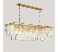 Crystal Chandeliers Compatible with Restaurant/Living Room Bedroom Lighting LED Fixture Modern V-intage(Warm White,L60cm)