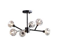 Crystal Chandeliers Mid CenturyLighting Industrial Rustic Chandelier Ceiling Light Compatible with Living Room Dining Bedroom Kitchen,Pendant Lights