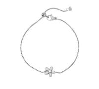 Crystal Cherry Blossom Bracelet for Women Stainless Steel CZ Daisy Flower Round Rope Adjustable Bracelets Dainty Birthday Beach Holiday Party Jewelry 8 inch, 8.0 Inches, Stainless Steel, no gemstone