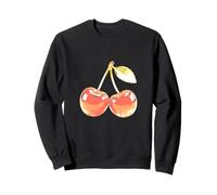 Crystal Cherry With Sparkling Leaf Sweet Fruit Aesthetic Sweatshirt