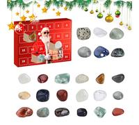 Crystal Christmas, 24 Days Natural Stone Collection, Crystal Stone Countdown Calendar | For Spirituality Seekers Collectors Children Adults Home Holiday Organisers Class Teacher