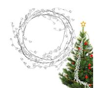 Crystal Christmas Garland Christmas Bead Chain 3.6 Ft Artificial Pearls Beads Christmas Beaded Garlands Christmas Tree Crystal Garland Christmas Decorations Christmas Tree Garland String Home Decor