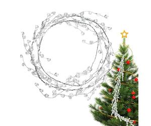 Crystal Christmas Garland Christmas Bead Chain 3.6 Ft Artificial Pearls Beads Christmas Beaded Garlands Christmas Tree Crystal Garland Christmas Decorations Christmas Tree Garland String Home Decor