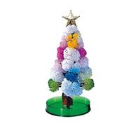 Crystal Christmas Tree DIY Growing Kit for Kids Holiday Science Experiment and Festive Home Decoration (A, 23.6X17.8cm)