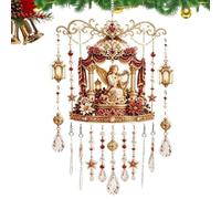 Crystal Christmas Wind Chimes, Magical Christmas Wind Chime, Xmas Decor (E)