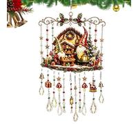 Crystal Christmas Wind Chimes, Magical Christmas Wind Chime, Xmas Decor (G)