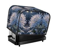 Crystal Chrysanthemum Toaster Cover 2 Slice, Waterproof Bread Machine Covers with Pockets Universal Size Kitchen Small Appliance Cover with Handle, Dust and Fingerprint Protection