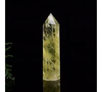 Crystal Citrine Hexagonal Column Point Ornament Wand Home Decor DIY Gift Decoration Ornaments