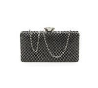 Crystal Clasp Double-Side Diamante Bag JFY Black One Size