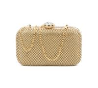 Crystal Clasp Double-Side Diamante Bag JFY Gold One Size