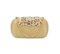 Crystal Clasp Double Side Diamante Clutch Bag JFY Gold One Size