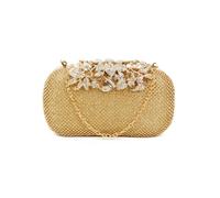 Crystal Clasp Double Side Diamante Clutch Bag JFY Rose Gold One Size
