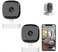 Crystal-Clear 2K Security Camera with Color Night Vision, 3MP 2K Window Camera, 24/7 Recording & Smart Alerts, WiFi Indoor Cameras for Home Security, Ultra-Wide Angle, Easy Quick Install (White,2pcs)