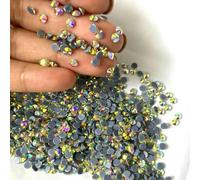 Crystal Clear AB Hotfix Rhinestones Glass Strass Hot Fix Rhinestones for Nail Art Garment Fabric Decoretions-Crystal AB-SS6 1440pcs