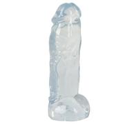 Crystal Clear Big Dong - jelly giant dildo (21.5 cm)