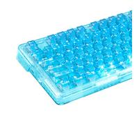 Crystal Clear Blue Keyboard Cap, Shine Through Cherry Profile Keycap Set, 114 Keys PC Material Backlit Keycap, Cool Transparent Gaming Key Cap for ANSI Layout Mechanical Keyboard