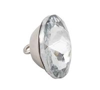 Crystal Clear Diamante Upholstery Buttons 22 mm Loop Back Headboard Sofa Chair Ottoman (50)