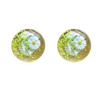 Crystal Clear Fidget Stress Ball with Springtime Daisy for Mood Relief and Sensory Play Compact Decompression Toy