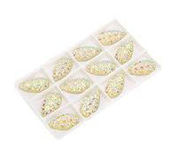 Crystal Clear Glass SEW ON Rhinestones Double Hole 12PCS for Clothing Dress Craft