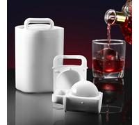 Crystal Clear Ice Cube Maker 1 Large 2.2" Pure Ice Ball Silicone Airtight Mold for Cocktails, Whiskey, Drinks