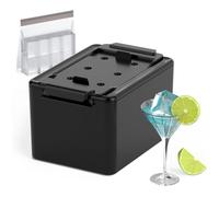 Crystal Clear Ice Maker, Giant 1.9in Ice Cubes for Cocktail with Ice Storage Bag