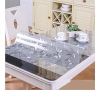 Crystal Clear PVC Tablecloth Protector - 1.5mm Thick Oil Spill Proof & Wipeable Rectangle Cover for Dining Room Writing Desk Dresser - & Stylish Protection