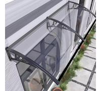 Crystal Clear Roof Window Awnings for UV Water Rain Resist Front/Back Door Canopy Porch Shelter with ABS Curved Brackets (60x430cm/24 x169)