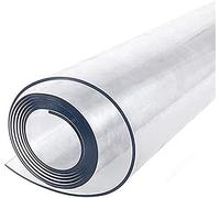 Crystal Clear Table Cover Protector Waterproof & Heat Resistant PVC Tablecloth for Home & Office Thickened Transparent Desk Mat (Size: 80x270cm Color: 3.0mm)