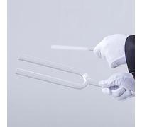 Crystal Clear Tuning Fork, 20mm Diameter Powerful Tone, For Meditation, Sound Healing Therapy Yoga, With Striker(F Note)