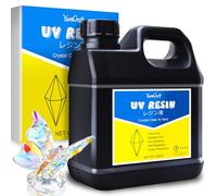 Crystal Clear UV Curing Resin - 1,000g Low Odor Hard Type Ultraviolet Cure Glue for DIY Jewelry Making, Resin Crafts, Painting - Transparent Bubbles Free UV Epoxy Glue for Casting, Statues