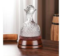 Crystal Clear Wine Decanter - Lead-Free Hand-Blown 1100ml, Perfect for Home Parties, Banquets & Wine Lovers, Elegant Design for Enhanced Aeration & Flavor.