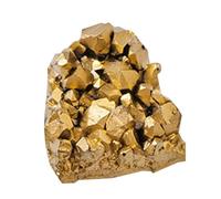 Crystal Cluster - 2-3cm (10g) Electroplated Golden Geode | Natural Raw Stone, Healing Druzy, Spiritual Meditation Ornament, Metaphysical Decor for Clairvoyance and Holiday Gifting