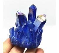Crystal Cluster Blue Angel Aura Flower Electroplating Quartz Gemstone Cluster Ornaments (Size : 200-300g)