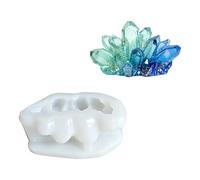 Crystal Cluster Casting Mold with Faceted Silicone Cavities, C | Dimensional Crystal Point Formation, Raised and Recessed Cavity Detail, Creative Candle-Making Projects