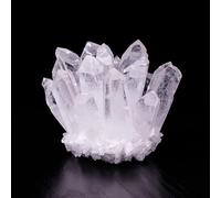 Crystal Cluster,Clear Quartz Crystal,Amethsyt Cluster,Smoky Quartz,Crystal Raw Gemstone for Home Office Decoration Ornament,D,400~500g