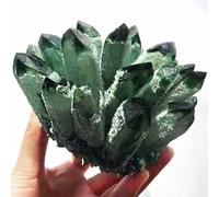 Crystal Cluster Clear Quartz Green Ghost Amethsyt Ornament,500g Gemstone Stone