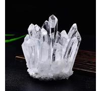Crystal Cluster for Collection, Clear Quartz White Rock Rough Geode Crystal Stone for Home Office Decor,About 400g